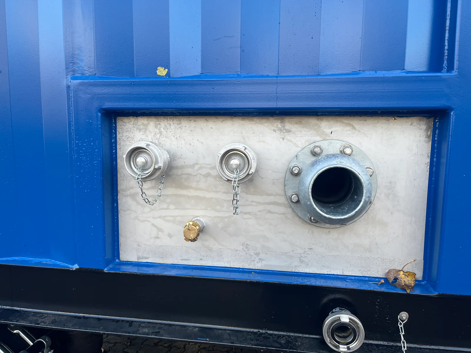 Anschlussbereich der mobilen Containeranlage.