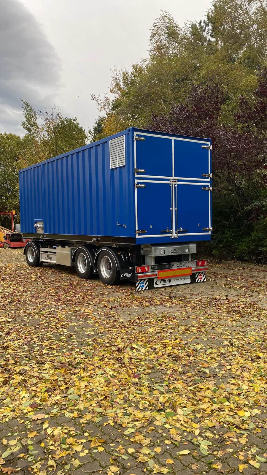 Transportansicht der mobilen Containeranlage.